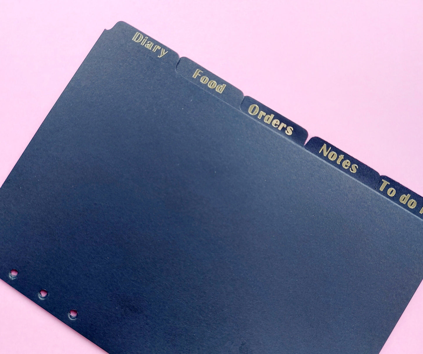 A5 SIDE TABBED Dividers | 5 or 12 Custom Tabs for A5 Organiser | Thick 200GSM Card