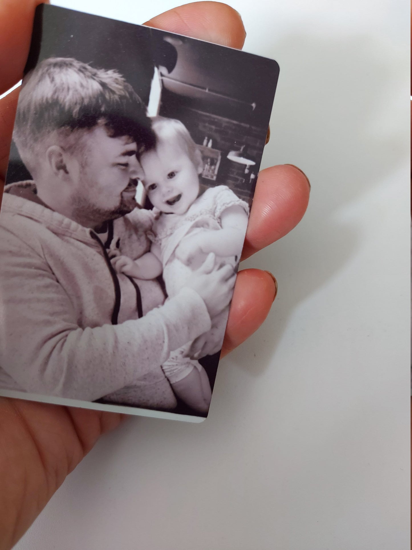 Photo wallet card Insert Polaroid style printed metal card , Personalised wallet keepsake gift for Boyfriend, wife, husband, girlfriend