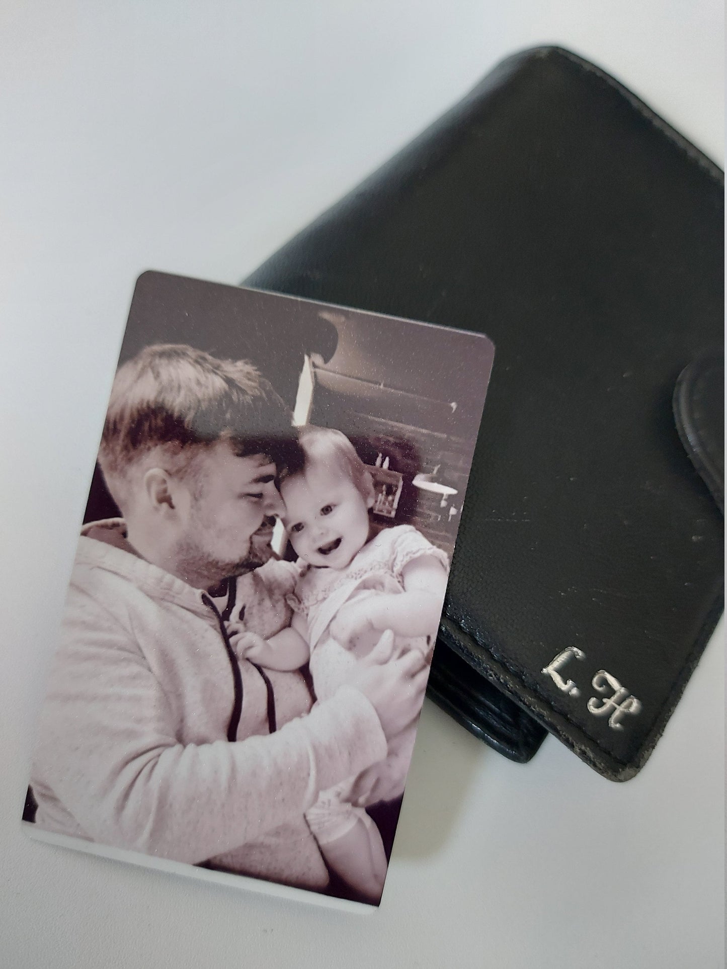 Photo wallet card Insert Polaroid style printed metal card , Personalised wallet keepsake gift for Boyfriend, wife, husband, girlfriend
