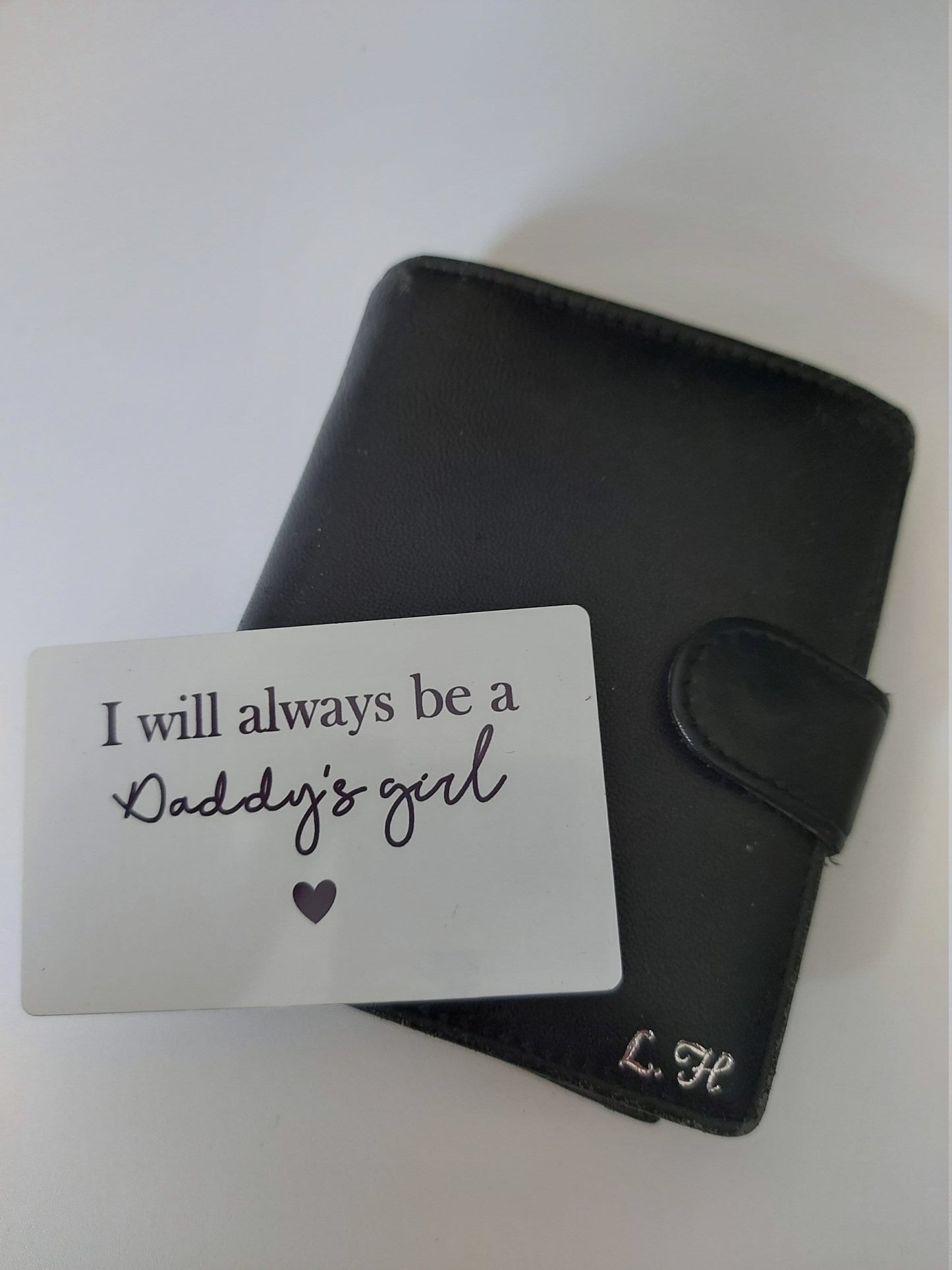 Photo wallet card Insert Polaroid style printed metal card , Personalised wallet keepsake gift for Boyfriend, wife, husband, girlfriend