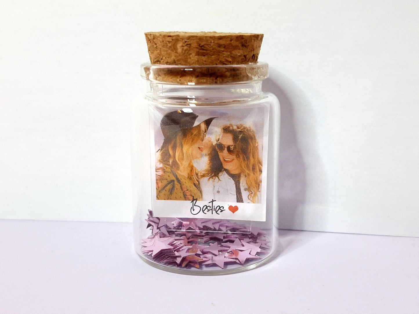 Personalised photo gift | Message in a glass bottle memory keepsake | Gift for Valentines, Mothers day, Anniversary for Him & Her