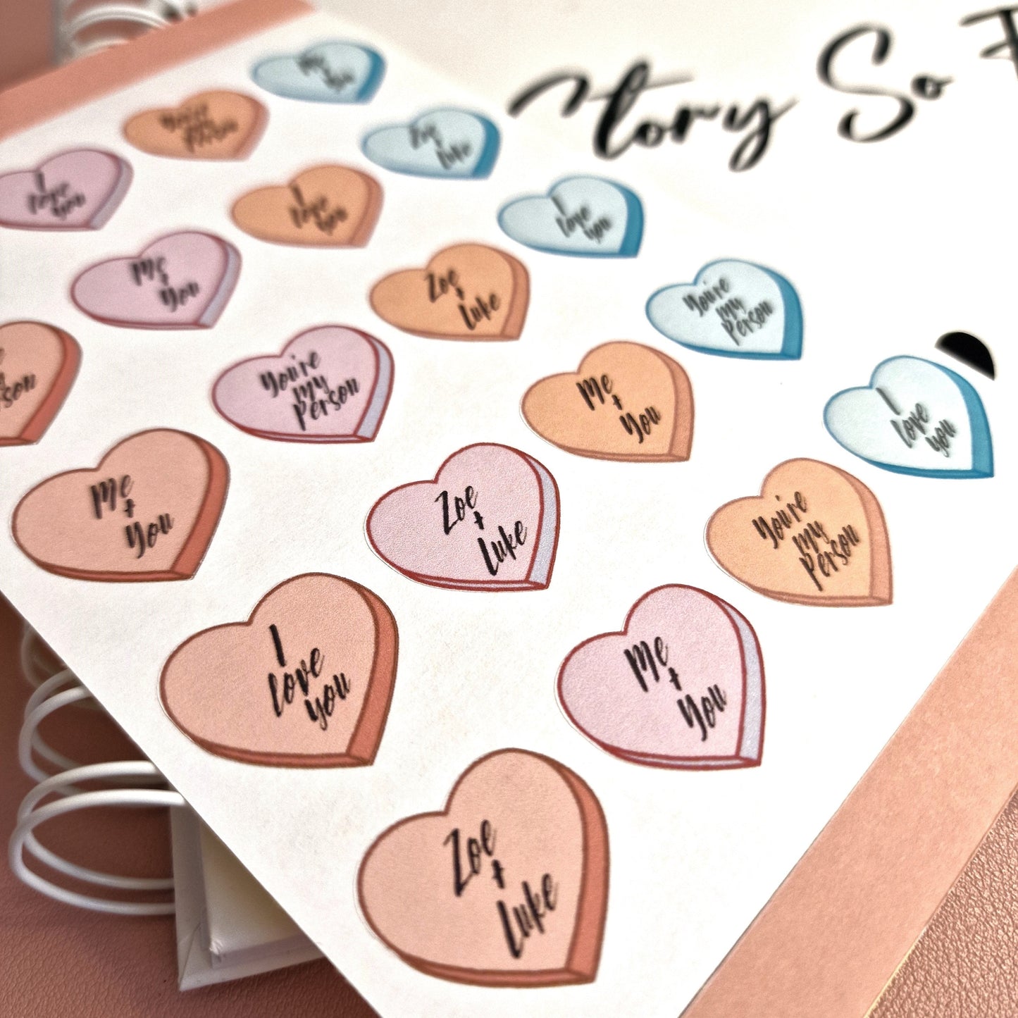 Personalised stickers for scrapbooking | Personalised couple love scrapbook pictures | Memory DIY Craft Special Occasion Wedding Birthday