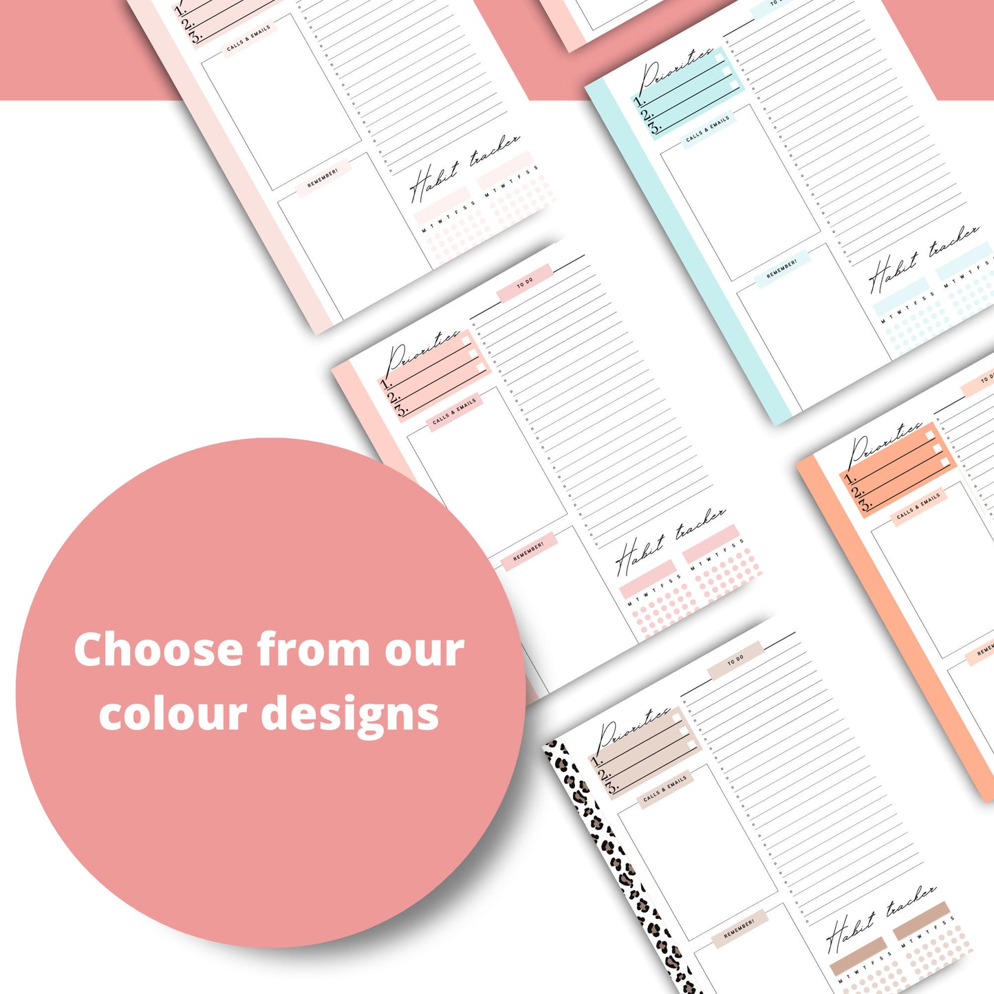 Weekly a5 planner inserts | Weekly diary page refills |Weekly planner with full week view