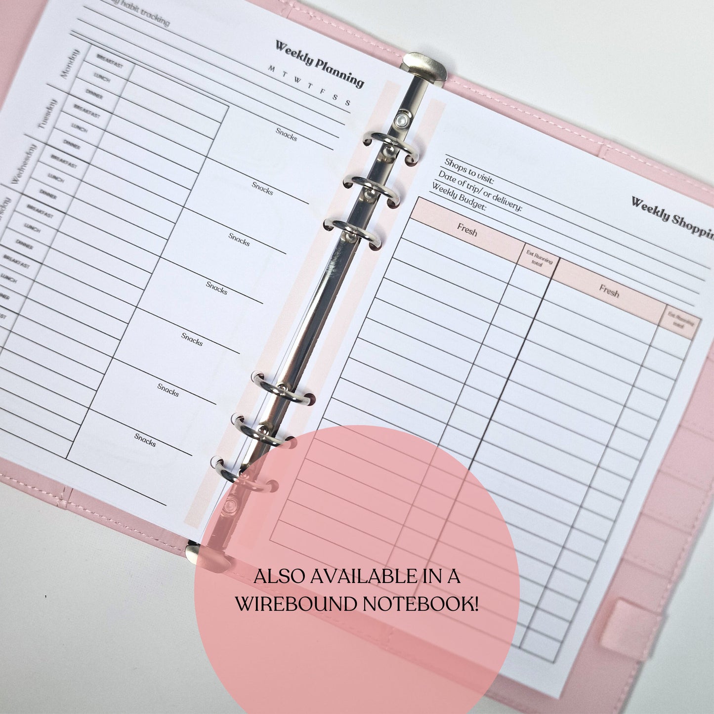 A5 Calorie Counting SW Compatible Inserts to Fit an A5 6 Ring Planner | Daily food diary, Weekly meal plans , Track weight loss
