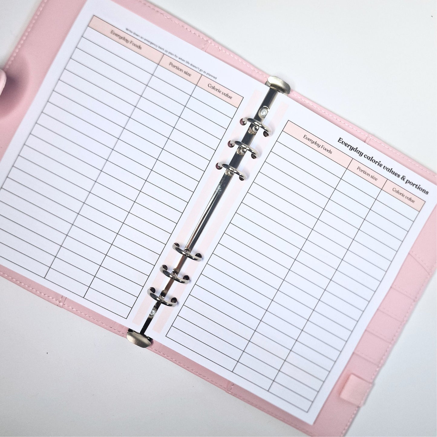 A5 Calorie Counting SW Compatible Inserts to Fit an A5 6 Ring Planner | Daily food diary, Weekly meal plans , Track weight loss