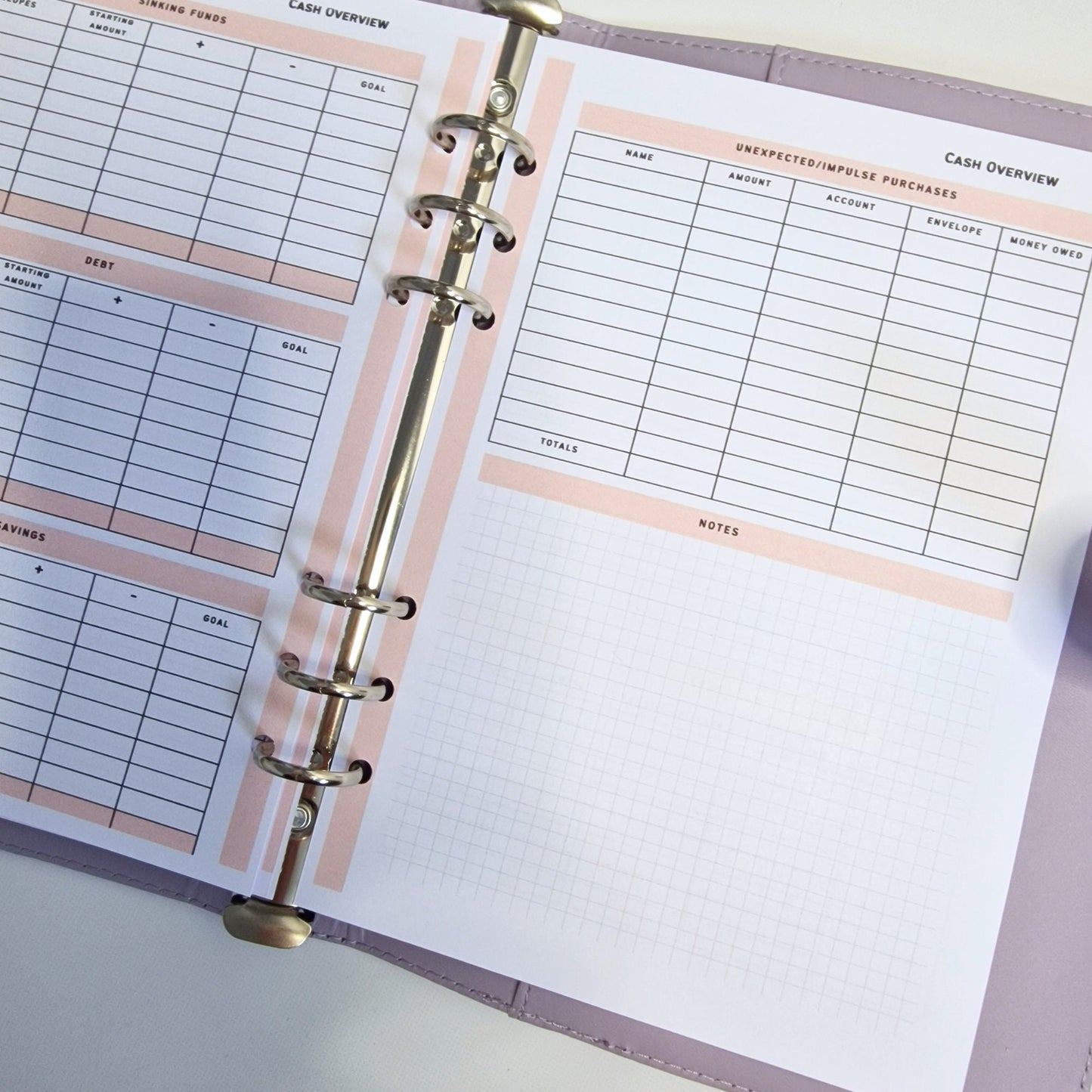 Monthly Budget Planner | a5 inserts for planning & tracking monthly budgets, sinking funds, savings and debt | 3 months printed insert