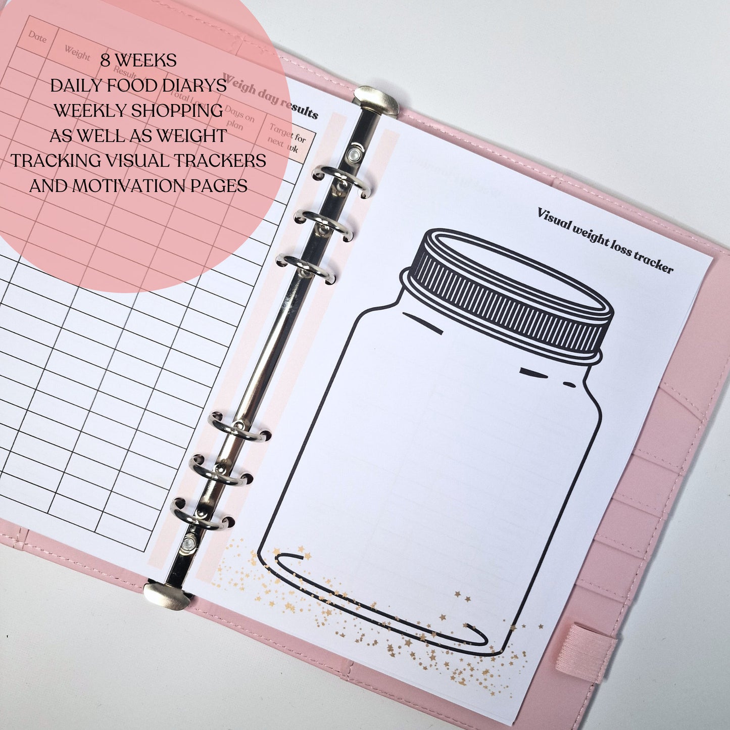 A5 Calorie Counting SW Compatible Inserts to Fit an A5 6 Ring Planner | Daily food diary, Weekly meal plans , Track weight loss