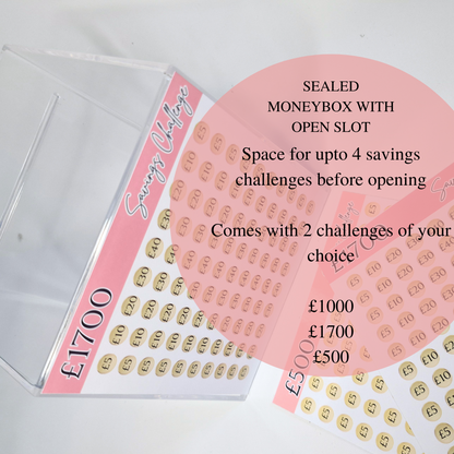 Sealed acrylic money saving box