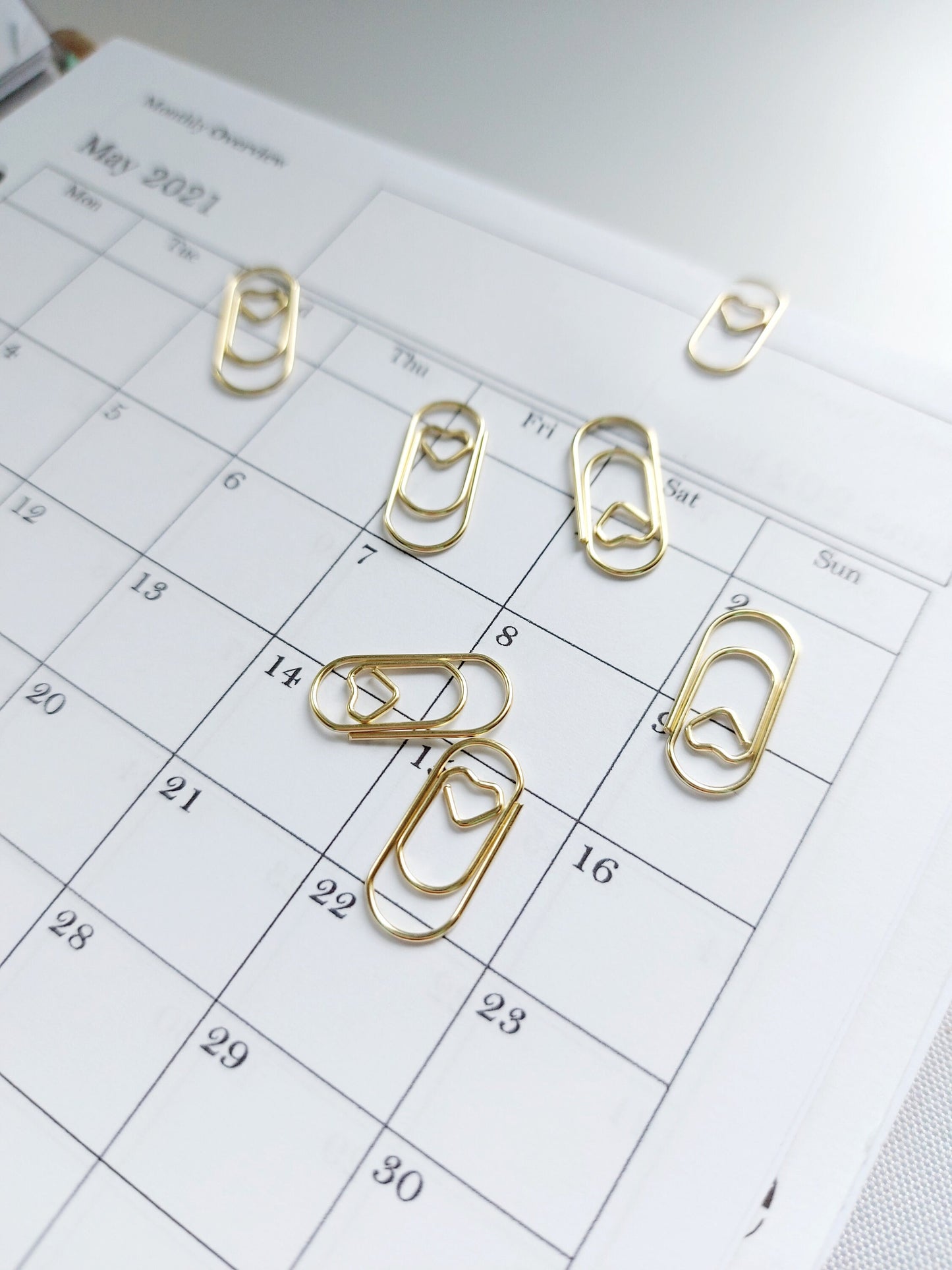 Gold Mini Heart Paperclip | Planner Accessories, Bullet Journal Supplies