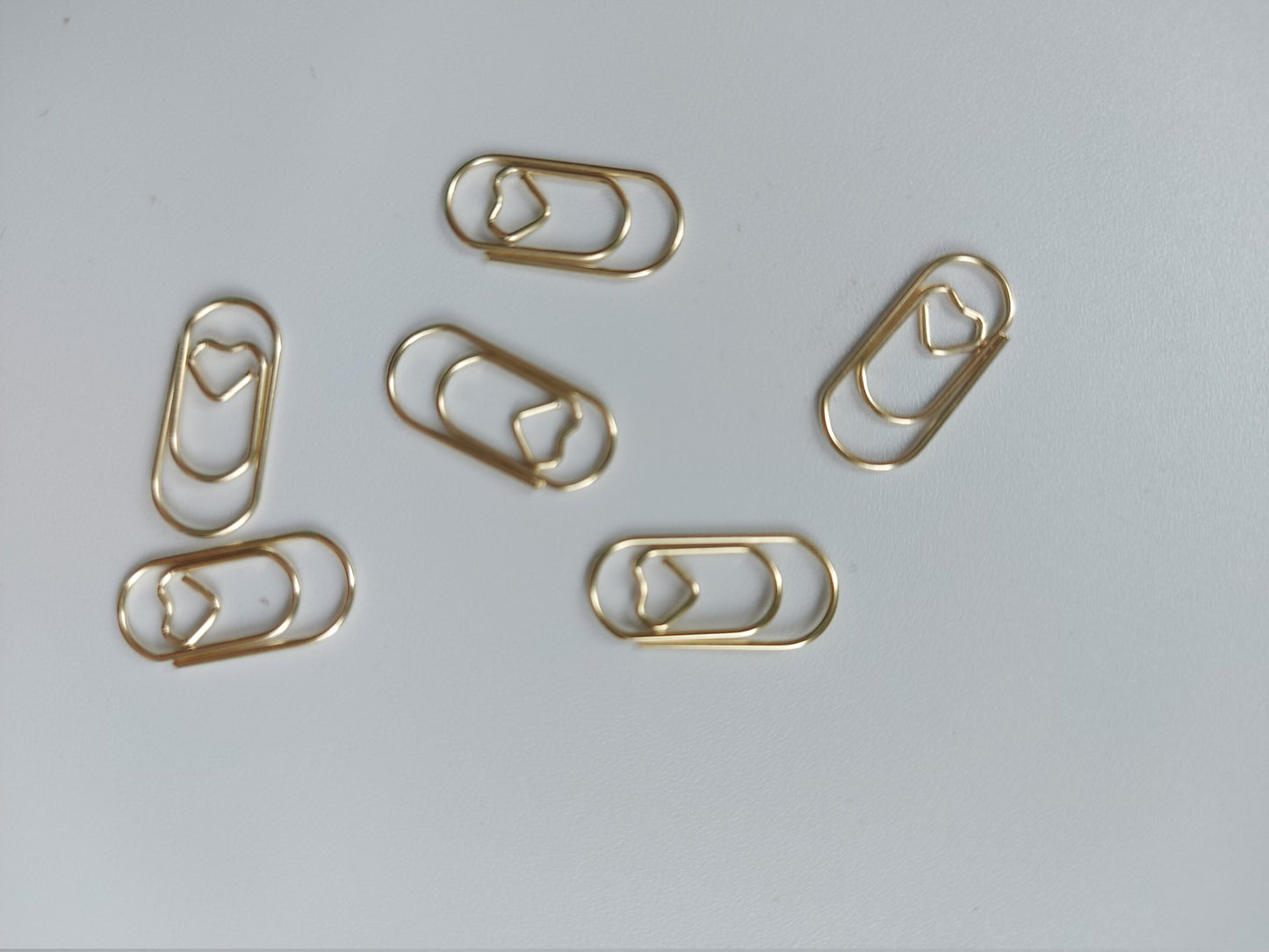 Gold Mini Heart Paperclip | Planner Accessories, Bullet Journal Supplies