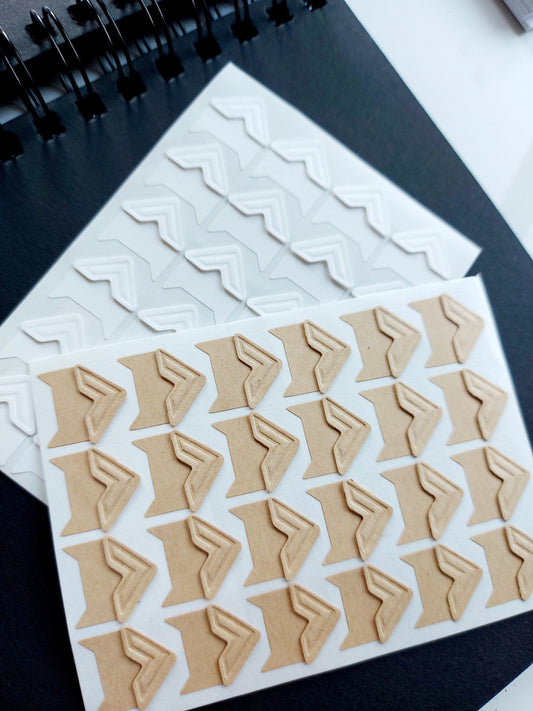 Scrapbook picture corner stickers| Self Adhesive Photo Corners | Corner holder Journal | Scrapbooking Supplies