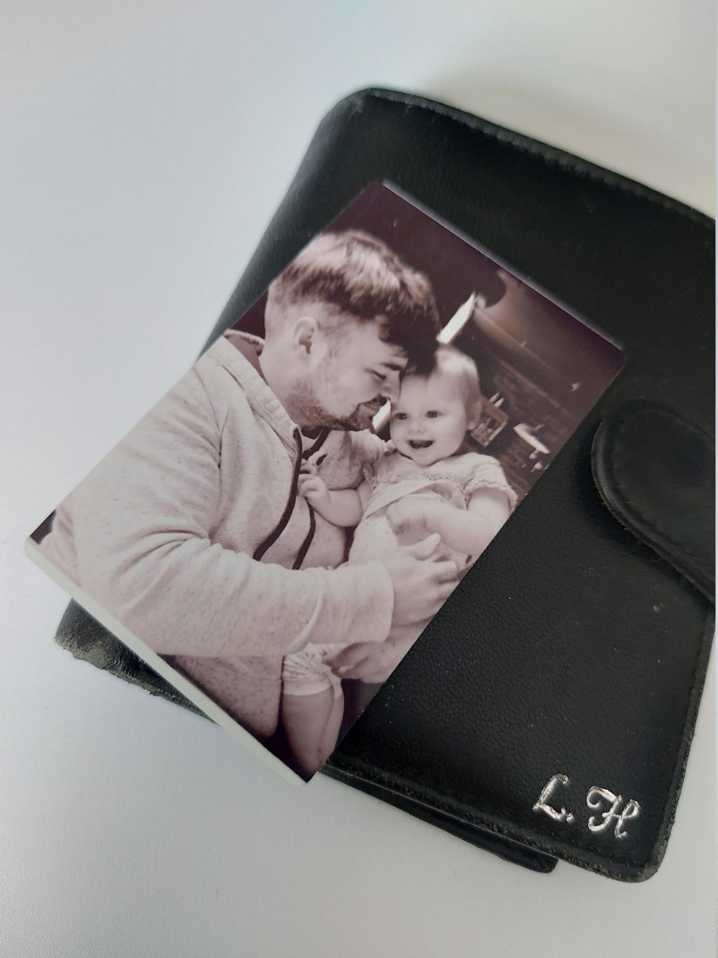Photo wallet card Insert Polaroid style printed metal card , Personalised wallet keepsake gift for Boyfriend, wife, husband, girlfriend