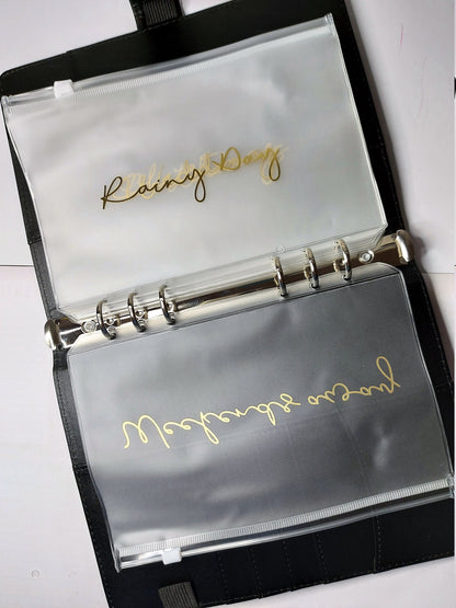 Personalised A5 Budget Binder Money Cash Organiser With Cash Envelopes, Cash Stuffing Envelopes | Larger size