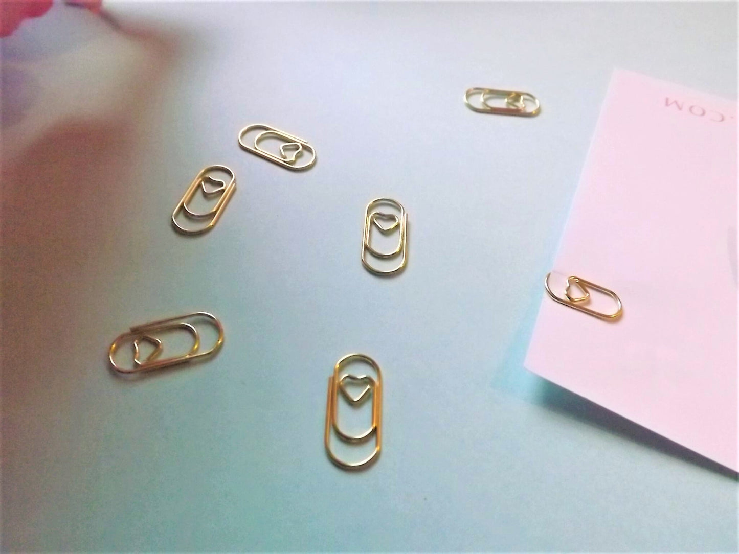 Gold Mini Heart Paperclip | Planner Accessories, Bullet Journal Supplies