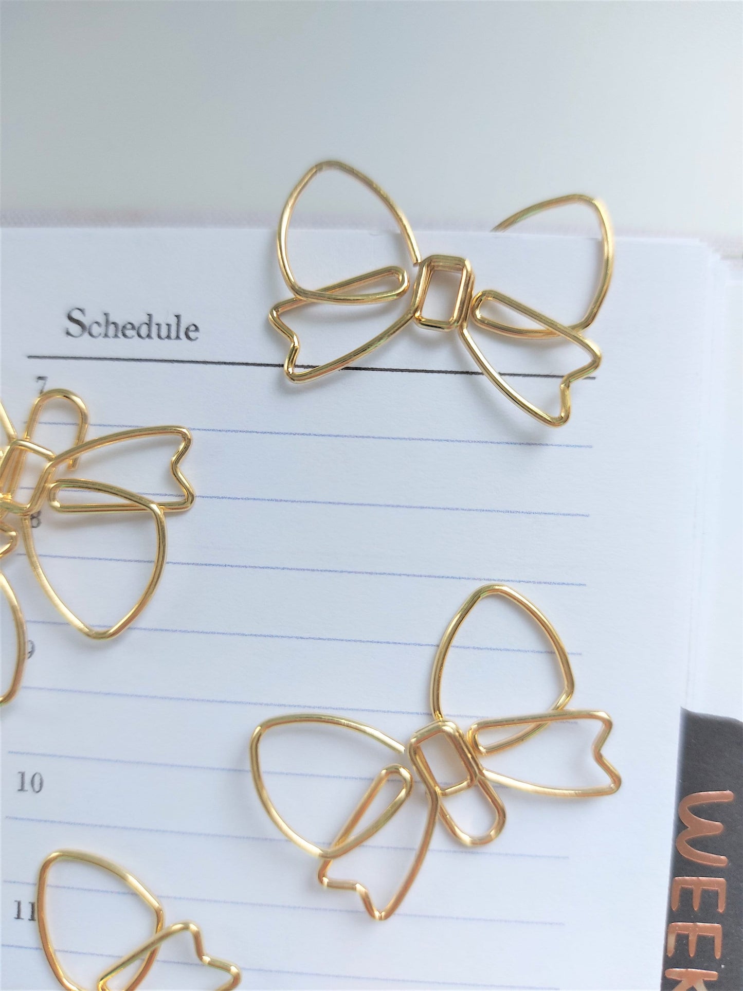 Paperclips Shaped in Hearts, Coffee Mugs, Bows & Engagement rings | Planner Accessories, Bullet Journal Supplies |
