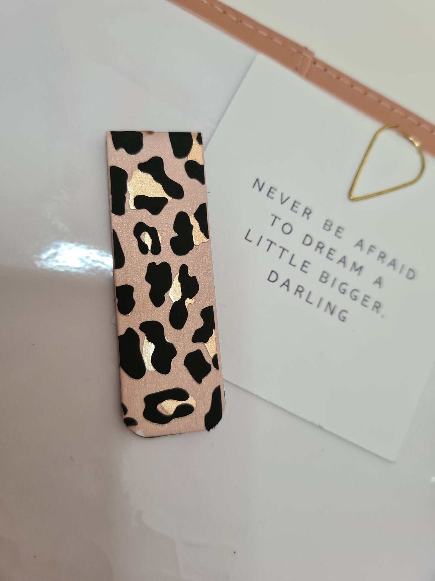 Magnetic Planner Paper Clip | Leopard print Polka Dot Planner Accessories | Paper Holder