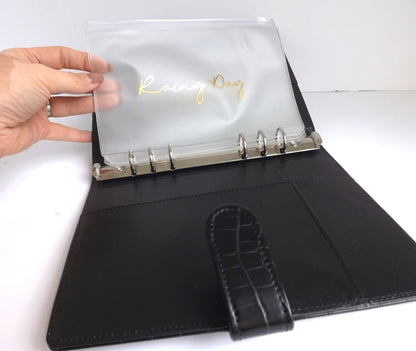 Large Personalised Savings Finance Budget Binder System | A5 Money Saving  Plastic Cash Wallets Planner | Personalised Categories