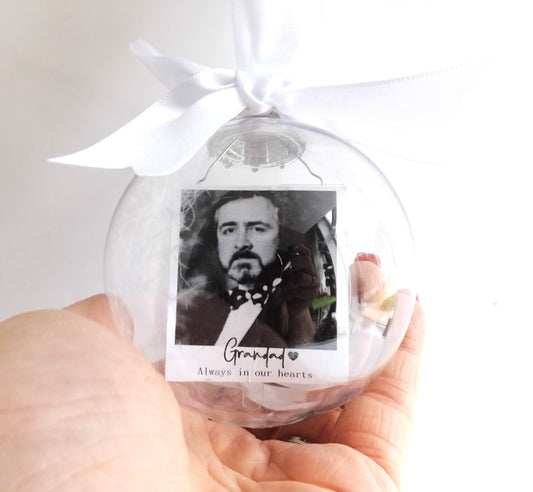 Photo Memorial Christmas Bauble