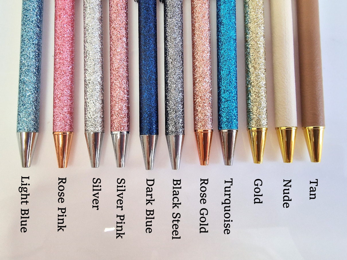 Personalised Pen | Glitter Ball point Name Pen with Black Ink | Customised Stationery Gift For Office, Mothers Day, Gifts for Her & Him