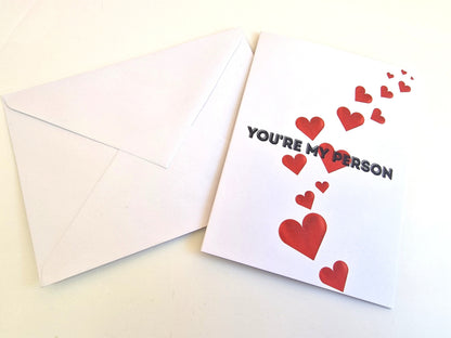 Anniversary Card | My Person Anniversary Card for Boyfriend, Husband, Girlfriend, Wife Anniversary | Valentines day greeting card