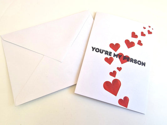 Anniversary Card | My Person Anniversary Card for Boyfriend, Husband, Girlfriend, Wife Anniversary | Valentines day greeting card