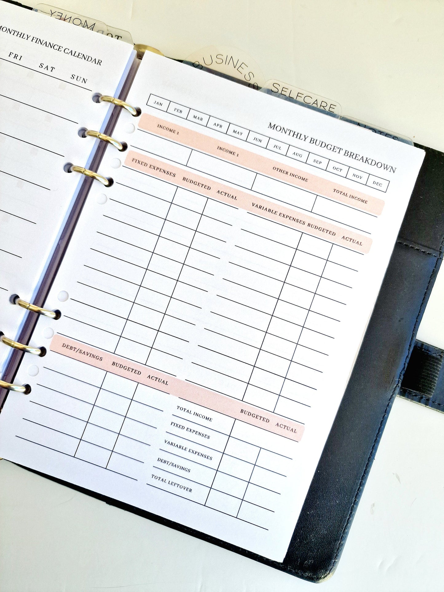 FINANCE BUDGET INSERTS | A5 Size Money Planner Organiser | Snowball debt tracker, Payday calendar, Monthly Calendar budget sinking funds