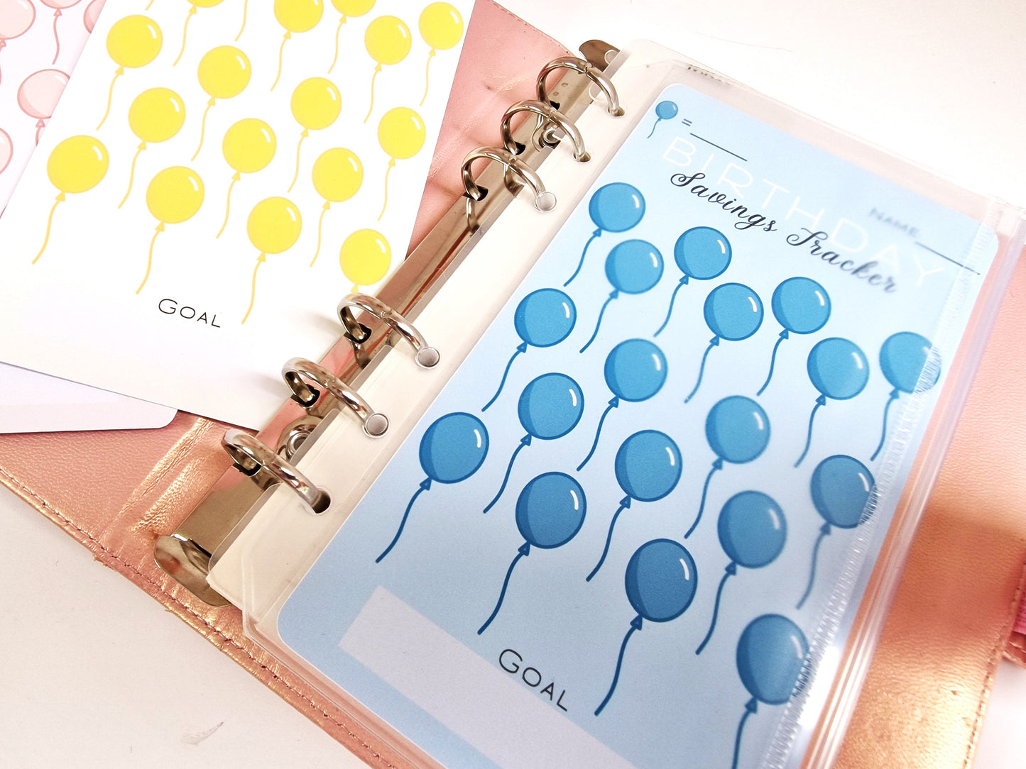 Birthday savings challenge | A6 Savings Challenge Tracker Inserts for Cash Saving Birthdays