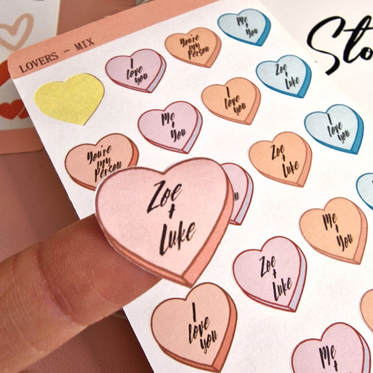 Personalised stickers for scrapbooking | Personalised couple love scrapbook pictures | Memory DIY Craft Special Occasion Wedding Birthday