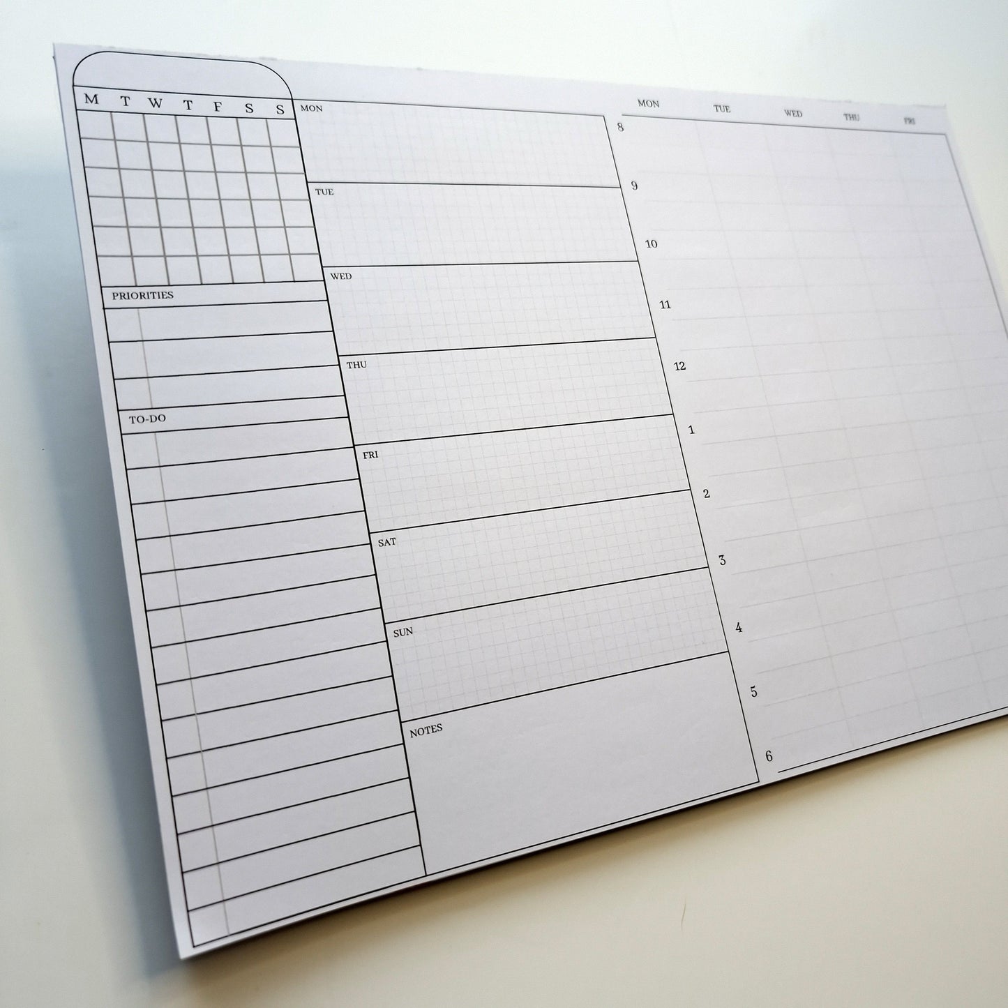 A5 / A4 Weekly Planner Timeblock Pad | Tear off Note Planner with Habit Tracker |  Desk Pad for Weekly To Do List Desk Planner