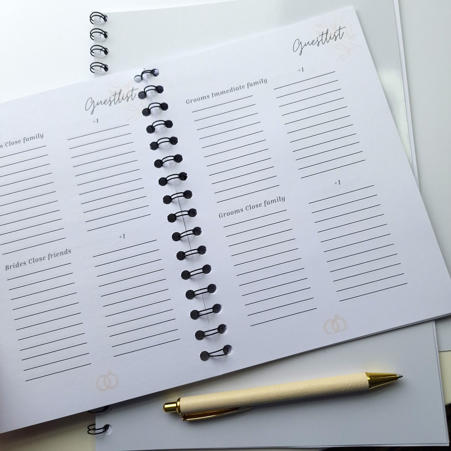 Wedding Notes Planner - Personalised Notebook Notepad Journal  A5 Notebook Notepad Wire bound