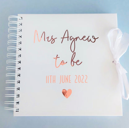 Personalised Couples Scrapbook 8x8 Inches | Wedding Anniversary, Bride to Be, Mrs | For Couples & Friends Memories