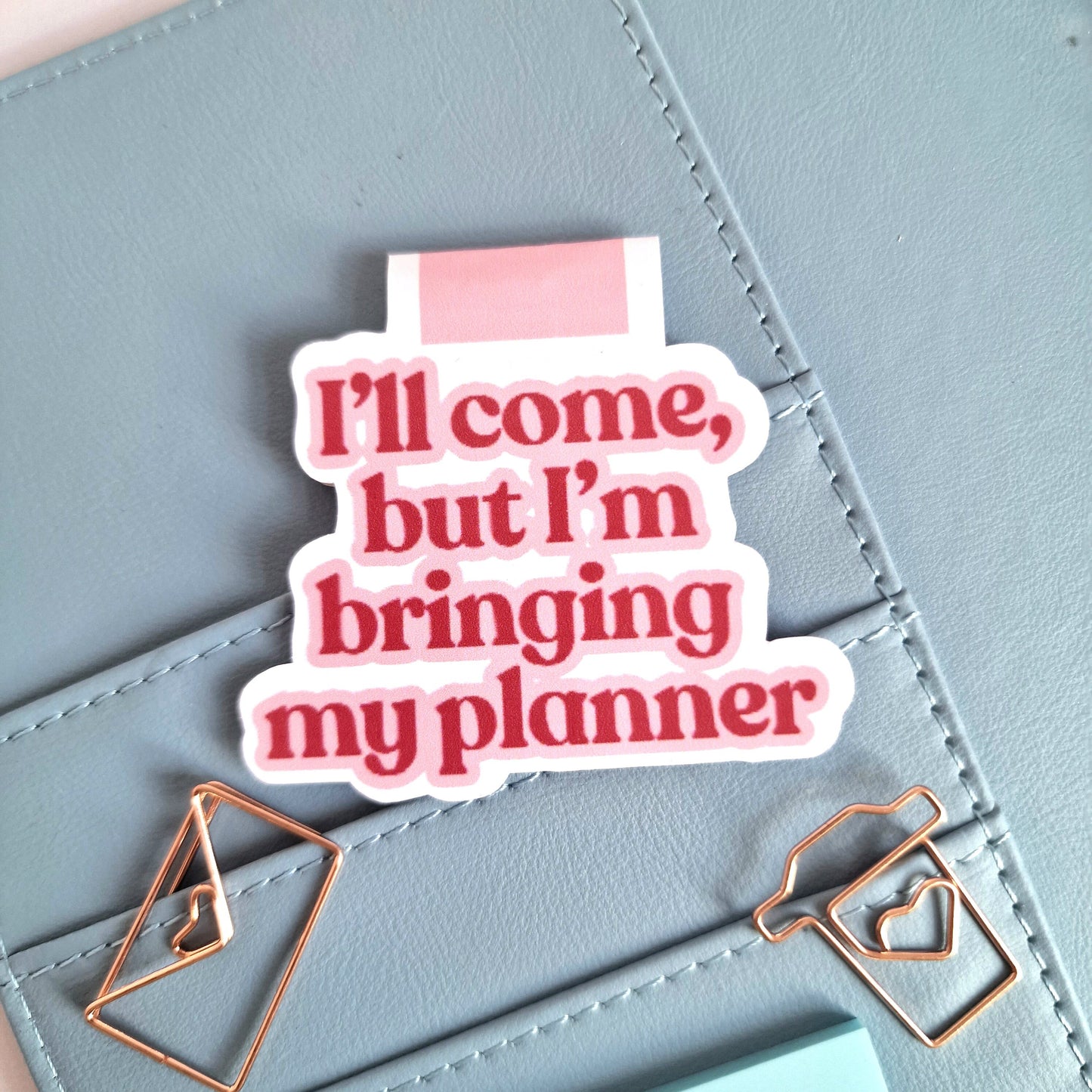 Magnetic Planner Paper Clip | Pink Bookmark, Page Marker Clip Cute Planner Accessories Decor | Paper Holder Quote