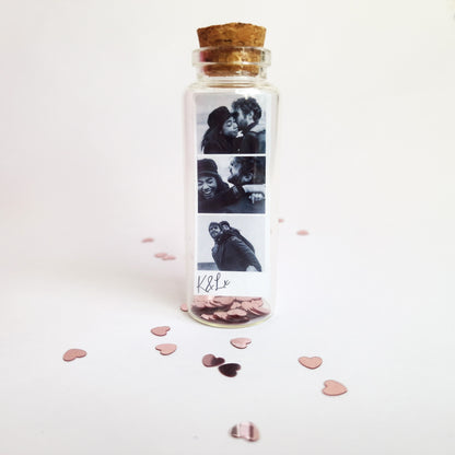Personalised photo memorial polaroid jar | Message in a glass bottle memory keepsake | Gift for Mothers day, Memory gift, Lost pet, Family