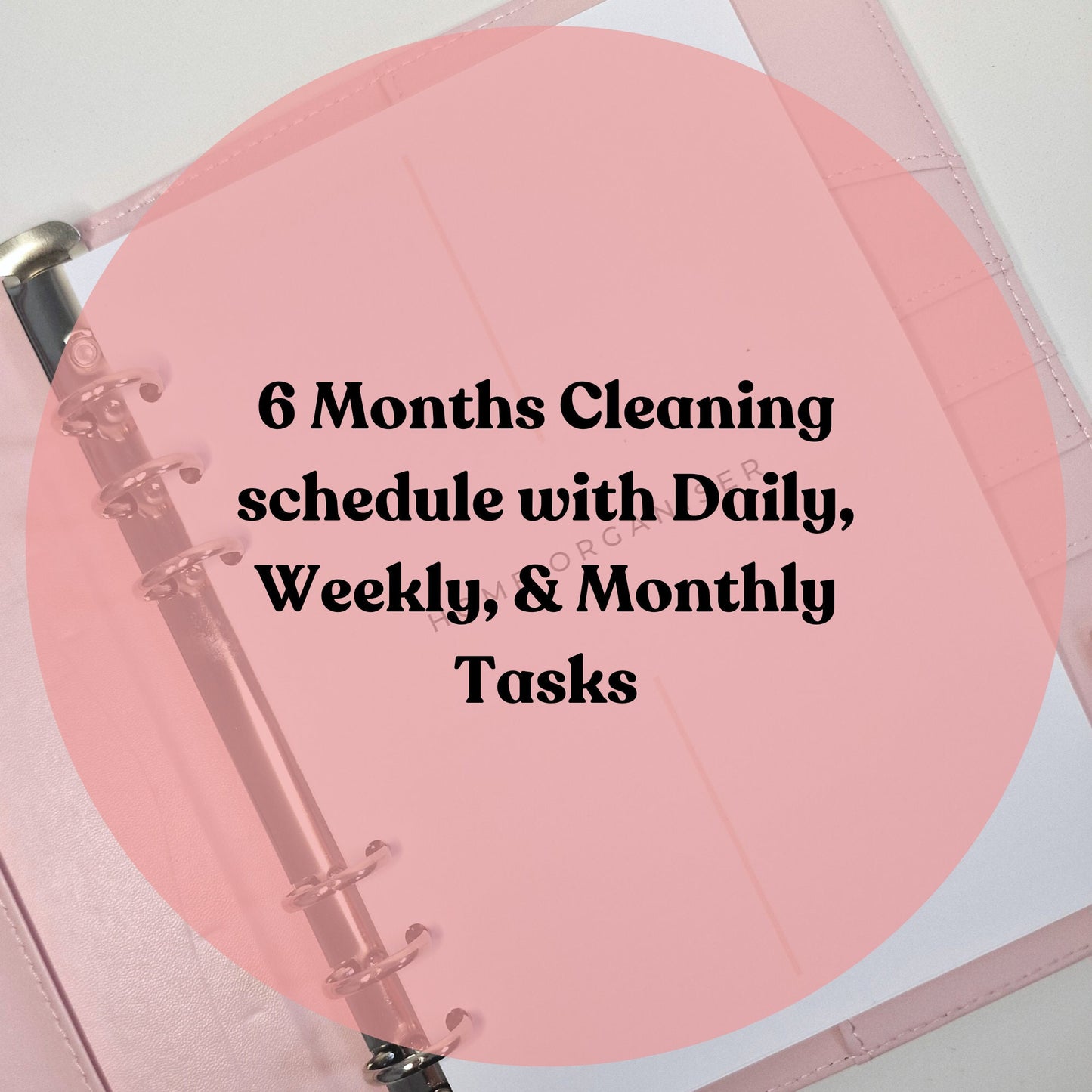 Printed A5 Organiser Inserts |  Cleaning tracker for Daily, Weekly & Monthly Cleaning Routines Tick off to do lists