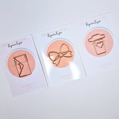 Paperclips Shaped in Hearts, Coffee Mugs, Bows & Engagement rings | Planner Accessories, Bullet Journal Supplies |