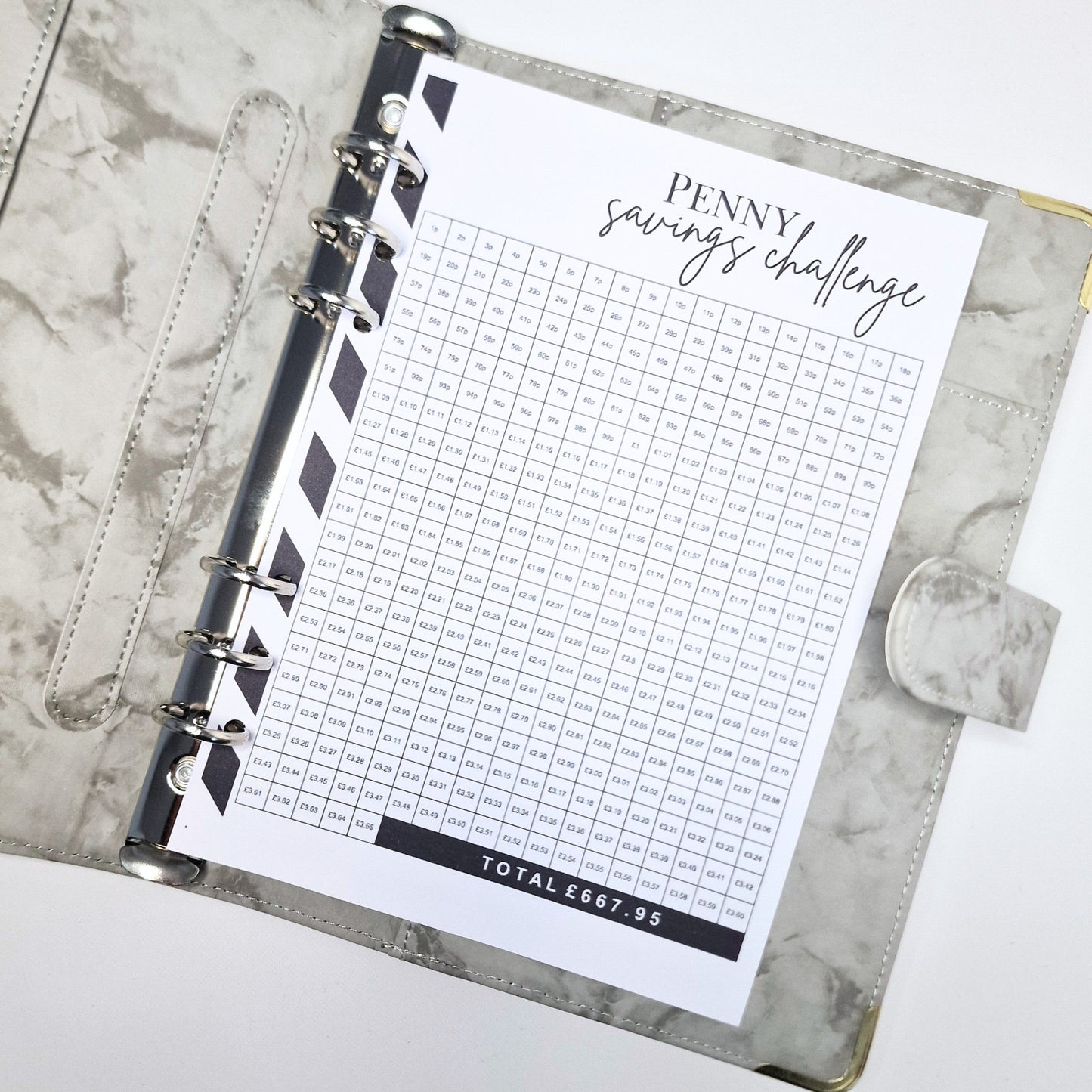 Penny savings challenge | Save 667 savings 365 day challenge insert