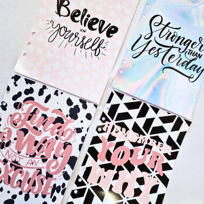Motivational Quote a5 Planner Dashboards | Organiser decoration | Planner décor accessories | Inspiring quotes
