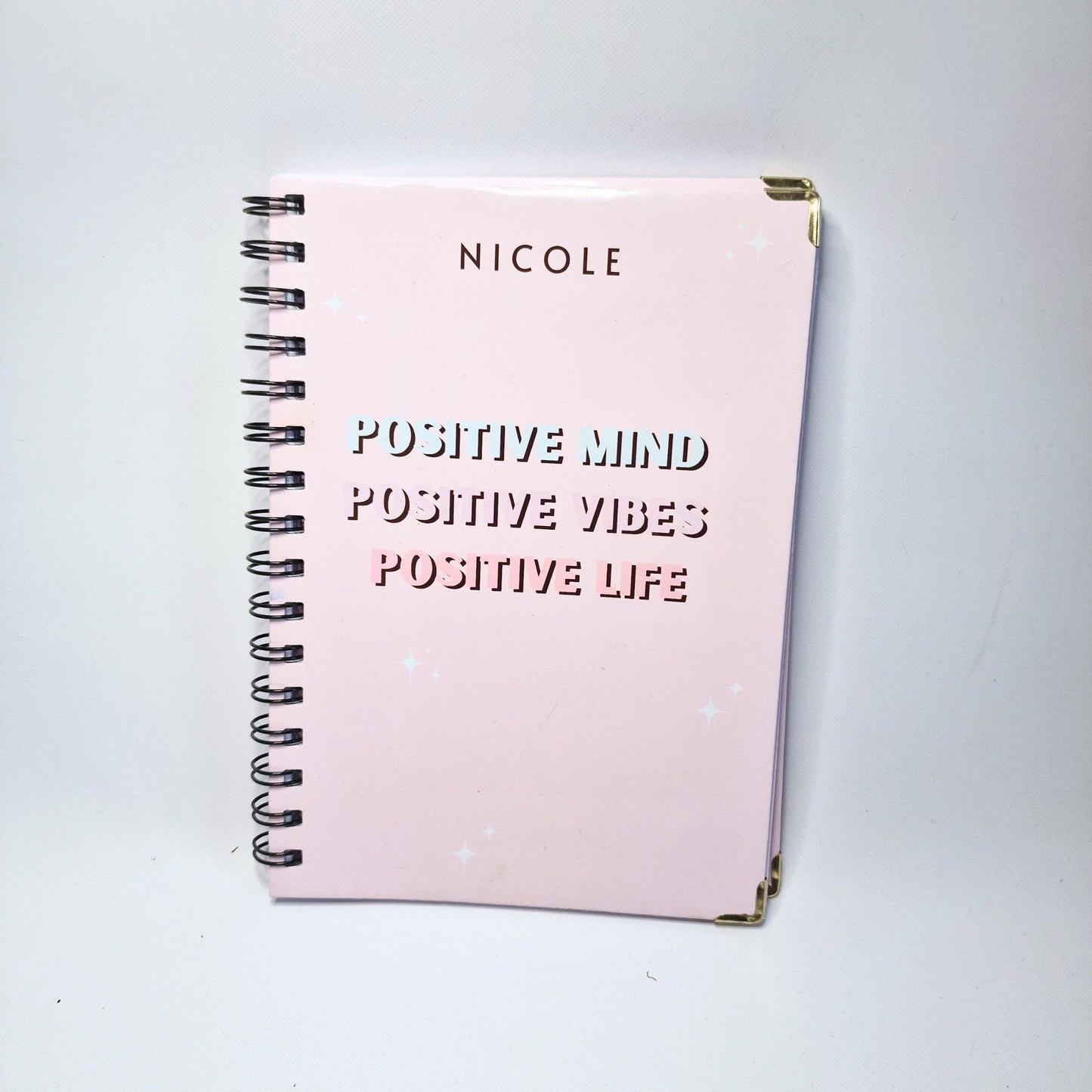 Personalised A5 Positivity Notebook Notepad Wire bound Lined Paper  | Calendar planner notebook
