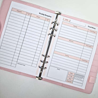 A5 Calorie Counting SW  Compatible Inserts to Fit an A5 6 Ring Planner | Daily food diary, Weekly meal plans , Track weight loss