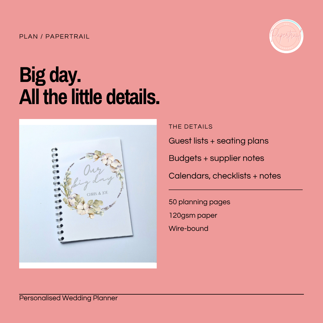 Personalised Wedding Planner — details